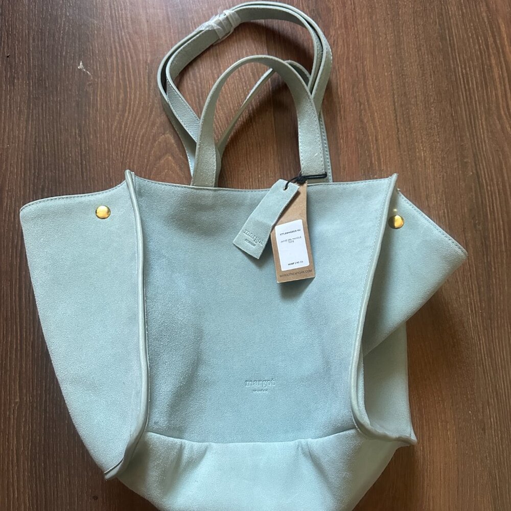 MARGOT NEW YORK Jamee Double Handle Tote - Skylight NWT